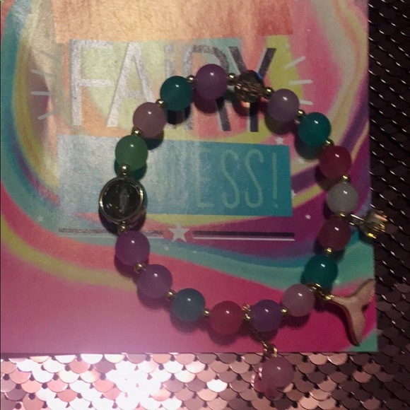 🔵Mermaid Tail Multicolor Beaded Bracelet - Picture 7 of 8